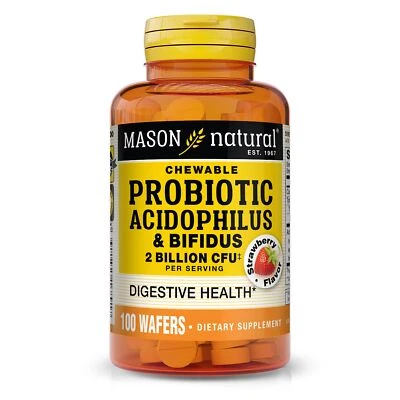 Mason Natural Diario Apoyo Digestivo Fresa Oblea 100 Unidades Suplemento Dietético... Foto 1 de 4