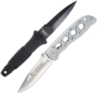 Smith & Wesson Extreme Ops & HRT Fixed Blade & Folding Knife Set 1105619 - Image 1 of 3