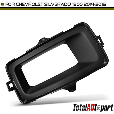 Bisel de faro antiniebla para Chevrolet Silverado 1500 2014-2015 negro lado del conductor delantero Foto 1 de 4