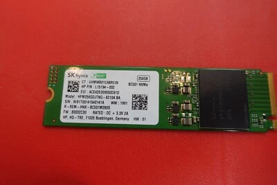 SK Hynix NVMe M.2 256GB PCIe Solid State Drive SSD HFM256GDJTNG-8310A BC501 HP X - Image 1 of 4