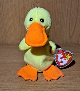 1993 Ty Beanie Baby Quackers the Duck *Misprint* Great Condition (See Tags) - Picture 1 of 11