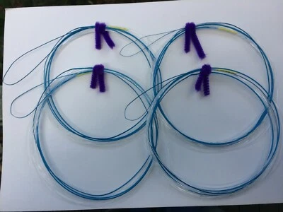 4 líderes Wind-on Shimano PowerPro Hollow Ace y 80 lb Jinkai Clear Mono 6 m Foto 1 de 4