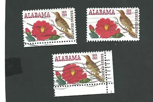 3 Scott 1375, two with minor red color shifts, used. Top right is correct. EFO - Picture 1 of 1
