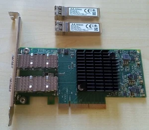 Mellanox CX4121A Dual-Port ConnectX-4 Lx 10GbE Adapter MCX4121A-XCAT w/ Gbic - Picture 1 of 3