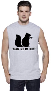 Mens Sleeveless T-shirt Muscle Tee Funny Rude Mens Shirt Tank Top - Picture 1 of 1