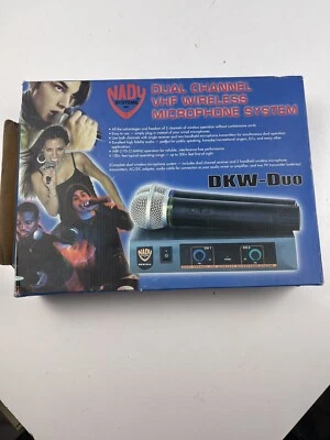 NEW OPEN BOX  DKW-Duo Dual Wireless Microphone Set W/2 Mics/Receiver and Mixer - Image 1 of 4