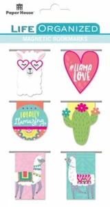 Llama Fiesta Magnetic Bookmark Clip Page Holder Stocking Stuffers Party Favors - Picture 1 of 1