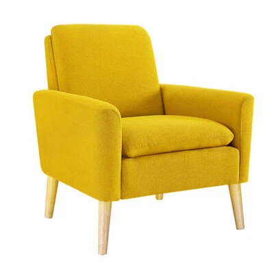 Accent ArmChairs Single Sofa Upholstered Fabric Arm Chair Living Room Furniture - Image 1 of 4
