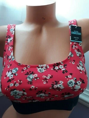 Sujetador deportivo Victoria's Secret rojo negro rosa Ditsy floral ropa deportiva definitiva S/P Foto 1 de 3
