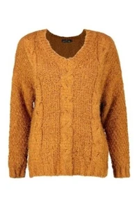 Ladies Women Cable Knitted Feather Chenille Jumper Size S BNWT RRP £22 WJOct23-1 - Picture 1 of 9