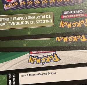 15X Pokemon SM Cosmic Eclipse Online Code Card. Messaged - Picture 1 of 2
