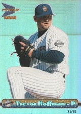 2000 Pacific Prism Baseball Holographic Blue #127 Trevor Hoffman /80