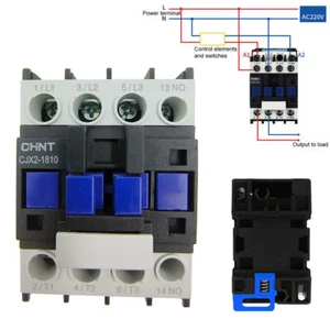 240V Contactor AC Coil 32A (Ith) 3-Phase 1NO Motor Starter Relay 50Hz CJX2-1810 - Picture 1 of 12