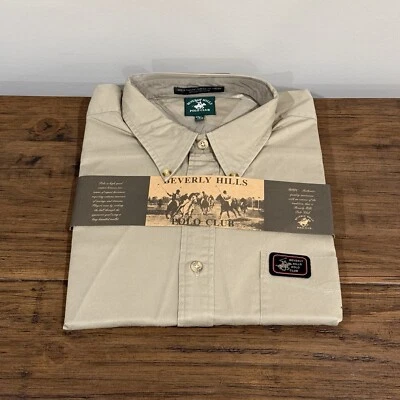 NOS Vintage Deadstock Beverley Hills Polo Club Grey Dress Shirt Size XXL NEW - Image 1 of 4