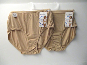 Jockey Womens brief panties supersoft 2 pair size 6/M beige style 2161