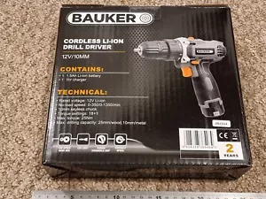 BAUKER 12V 10mm CORDLESS Li-ION DRILL DRIVER BRAND NEW CDT212W.4 Battery Charger - Picture 1 of 4
