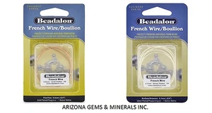 Beadalon French Wire Gimp & Bullion SP. & GP 3,25 Füße Größen 0,6mm+,7mm+,8mm+,9mm - Bild 1 von 22