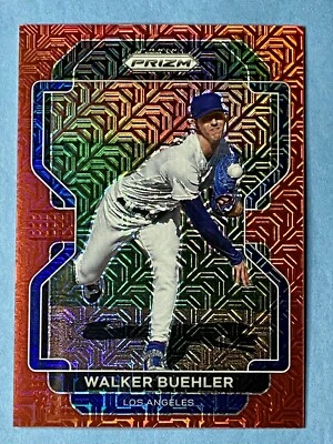 💎2022 Panini Prizm Walker Buehler /149 🚨Red Mojo Prizm SSP #72 Dodgers - Image 1 of 3