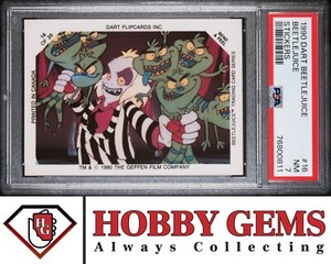 BEETLEJUICE PSA 7 1990 Dart Flipcards Beetlejuice Sticker 16