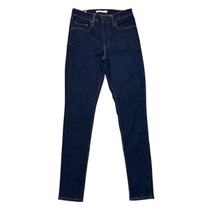 Levis Premium Denim Jeans 721 High Rise Skinny Big E Zip Fly Blau Damen W28 L30 - Bild 1 von 8