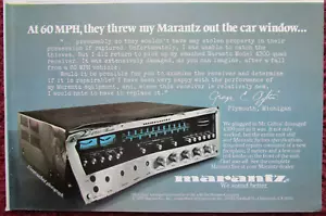 Pubblicità Stampa Ricevitore Quad MARANTZ Modello 4300 1977 ~ Gettato fuori dal finestrino dell'auto 60 MPH - Foto 1 di 2