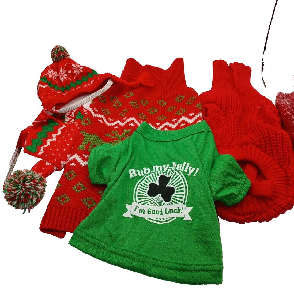 Лот из 3 маленький или XS собаки топы свитера St Patrick's день футболка + шляпа и шарф - Изображение 1 из 4