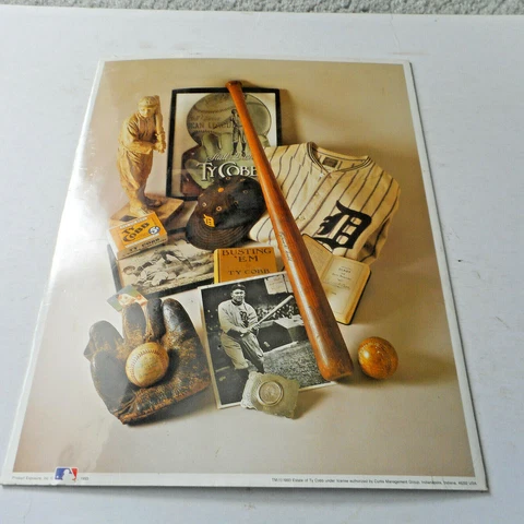TY COBB THE GEORGIA PEACH 11"x14"  MLB Poster Print NO. 8 1993 New Sealed Cover
