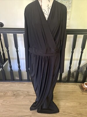 Vestido de fiesta Koh Koh semi formal plus 3XL negro manga corta Foto 1 de 4