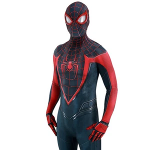 Miles Morales Spider-Man Jumpsuit Cosplay Suit Costume Halloween Prop Adult/Kids - Picture 1 of 12