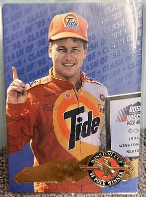 1995 ACTION PACKED RICKY RUDD WINSTON CUP POLE WINNER CARD 43 BUSCH CLASH - Image 1 of 2