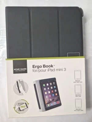 ErgoBook For Ipad Mini 2 and 3 Carry Case Stand With Stretchy Hand Strap Black - Image 1 of 4