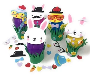 Bulk Family Pack 18 Sets of Easter Egg Decorating Foam Kids Craft Kits (Easte... - Picture 1 of 5