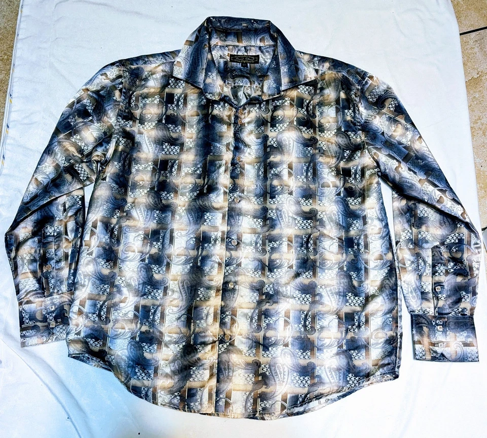 Daniel Ellissa Men’s Size 2XL Button Down Dress Shirt Microfiber Plus Size - Image 1 of 4