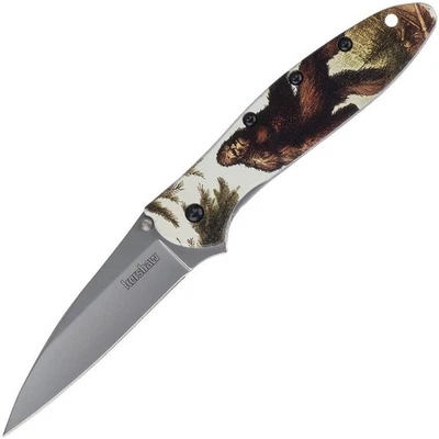 Navaja de bolsillo Kershaw Leek Linerlock Bigfoot Sasquatch aluminio 14C28N 1660BF NUEVA Foto 1 de 2