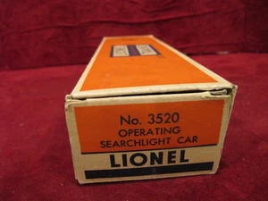 ORIGINAL  EMPTY BOX FOR LIONEL3520 SEARCHLIGHT  CAR  POSTWAR - NO RESERVE~lot 23 - Picture 1 of 13