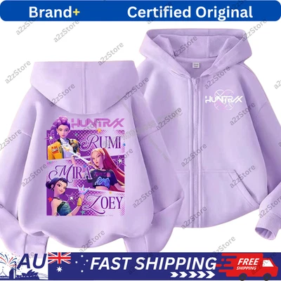 KPop Demon Hunters Hoodie Kids HUNTRX Hoody Sweatshirt Jumper Top Christmas Gift - Image 1 of 3