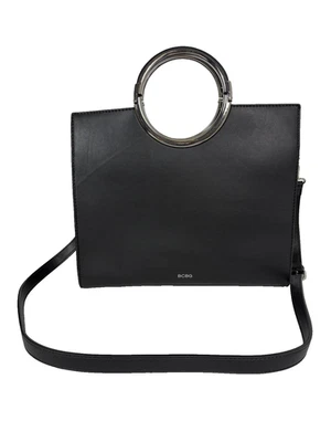 BCBG Maxaria Maddie Satchel Crossbody Purse Black Classic Capsule Old Money - Image 1 of 4