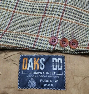 Vintage Daks DD London all worsted glen check classic hunting jacket blazer 40R - Picture 1 of 12