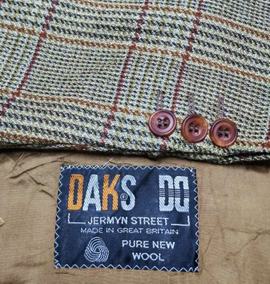 Vintage Daks DD London all worsted glen check classic hunting jacket blazer 40R - Image 1 of 4