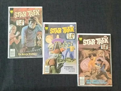 Cómic de colección Star Trek Whitman - Lote de 3 - 1978 - #57, 58, 59 RAW Edad de Bronce Foto 1 de 4
