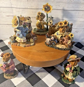 Boyds Bears Resin Lot of 5 Assorted Figurines Floral Flowers - Picture 1 of 6