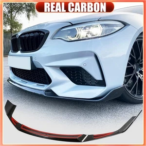 For 2016-20 BMW F87 M2C Competition REAL CARBON FIBER Front Bumper Lip Spoiler  - Picture 1 of 13