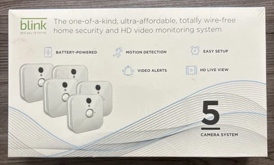 Blink Home Security 5 Camera System HD Video Motion Detection Factory Sealed - Image 1 of 4