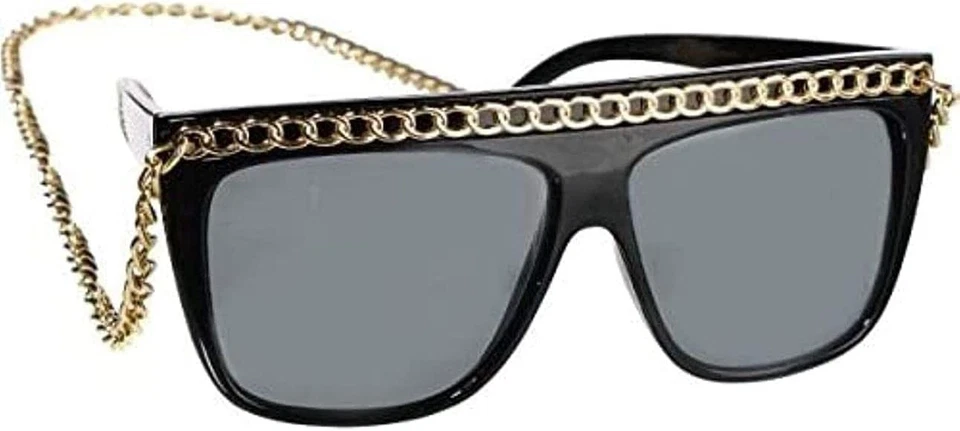 Hip Hop Glasses 80's Rapper Pimp Fancy Dress Halloween Adult Costume Accessory - Image 1 of 1