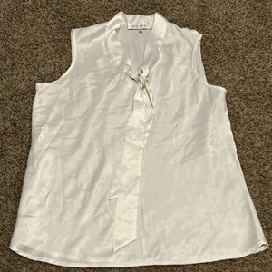 Kasper Women’s M Ivory Blouse Sleeveless Polyester A19 - Picture 1 of 4