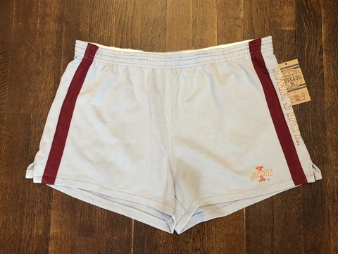 A Knights Apparel Women's Size L (12-14) Iowa State Cyclones Shorts - Gray Cover