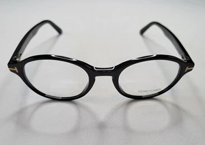 TOM FORD TF5428 001 BLACK ROUND OPTICAL FRAME EYESIZE 47-19-145 MADE IN ITALY - Picture 1 of 10