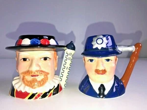 Lot of 2 JAMES SADLER Characters of Britain Beefeater & Policeman Mini Mugs - Picture 1 of 12