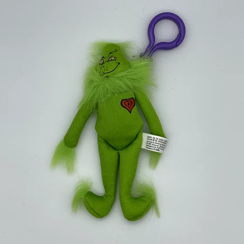 Vintage 2000 Grinch Dr Seuss Universal Studios Key Chain Bag Clip Charm Cover