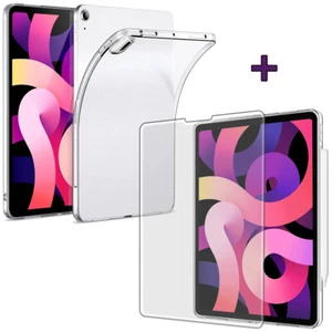 TPU CASE+ SCHUTZGLAS HARTGLAS FOLIE IPAD AIR 5 / 4 10.9" 2022 2020 SILIKON HÜLLE - Bild 1 von 7